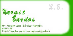 margit bardos business card